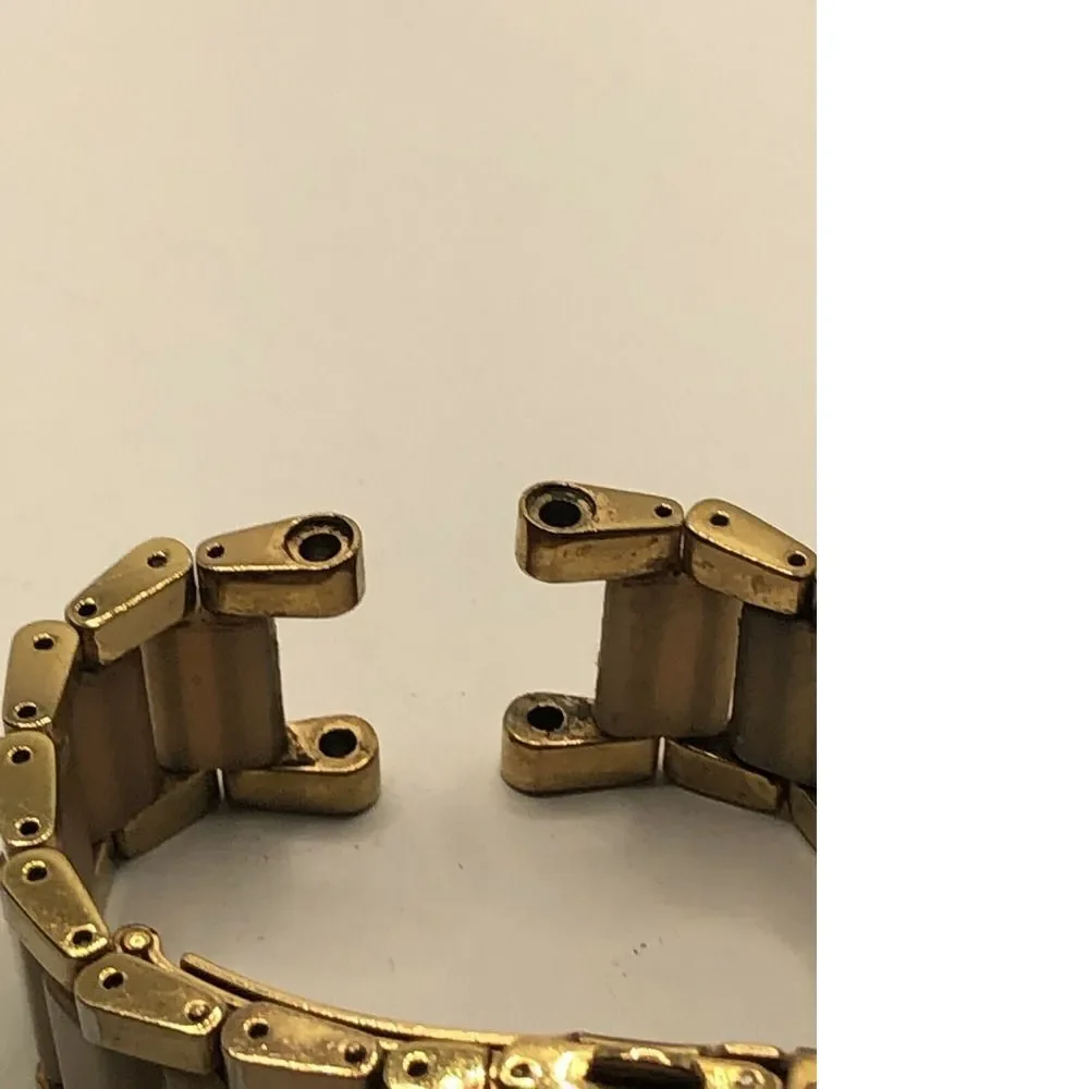 Michael Kors Watch Bracelet Use For Parts Band Links 18mm 2tone Pink Tone PY377